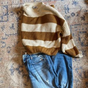 CJLA Normandy sweater- mustard stripe